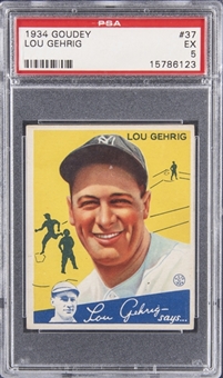 1934 Goudey #37 Lou Gehrig – PSA EX 5